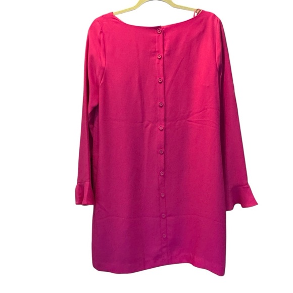 Banana Republic Pink Sheath Dress with Long Bishop Sleeves - Picture 3 of 5